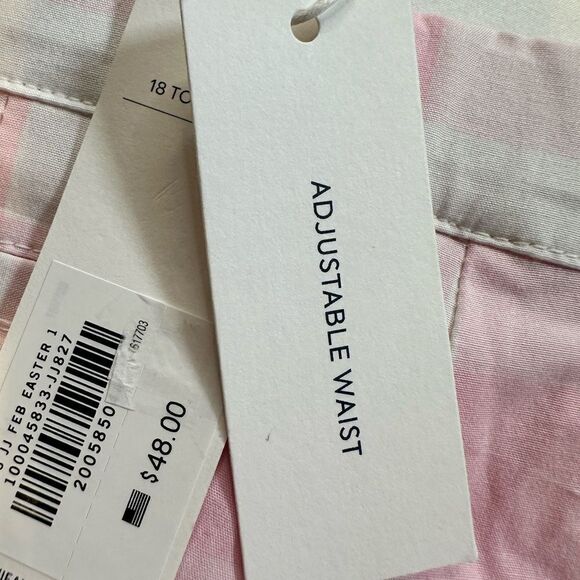 NWT Janie and Jack Girls 2 Pair Pink/White Pants & Yellow Leggings - Size 18-24M - Picture 7 of 12